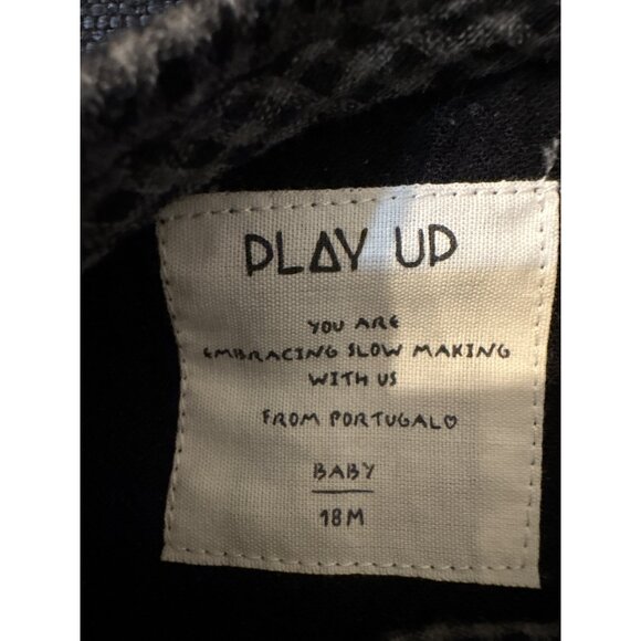 Play Up Baby Gingham Long Sleeve Blouse Ruffle Collar & Button Front 18M NWT - Picture 2 of 3